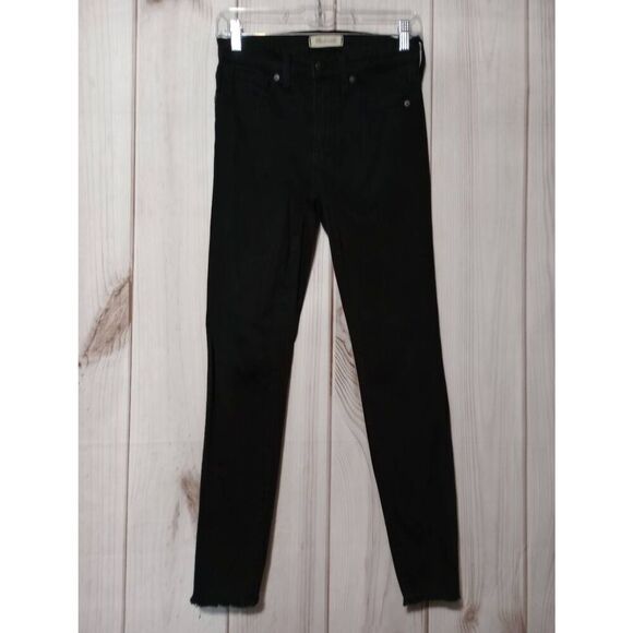 Madewell Denim - Madewell Jeans Ladies 27 High Rise Skinny Black Raw Hem‎